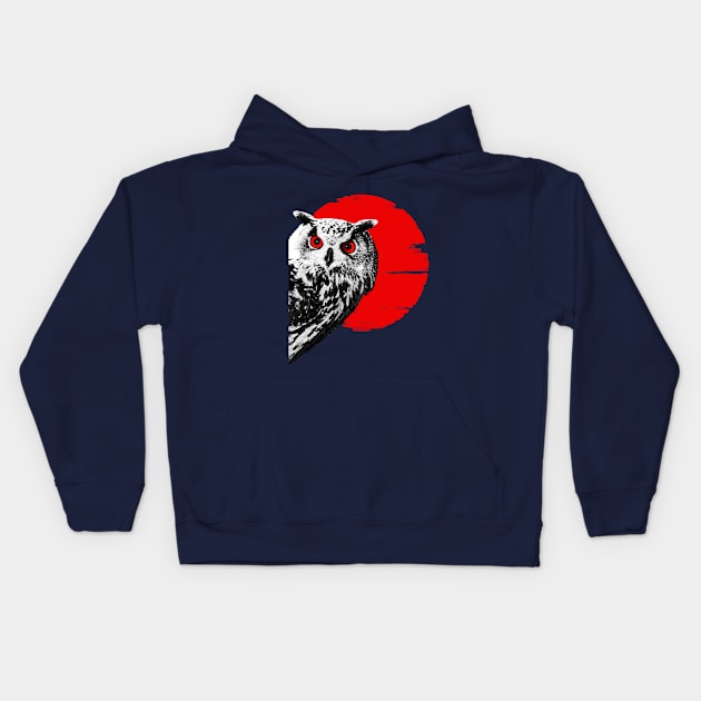 sneaky owl Kids Hoodie by ElWish